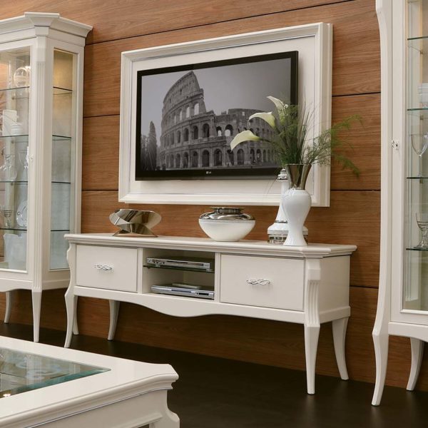 porta tv elegante di lusso in legno in stile contemporaneo