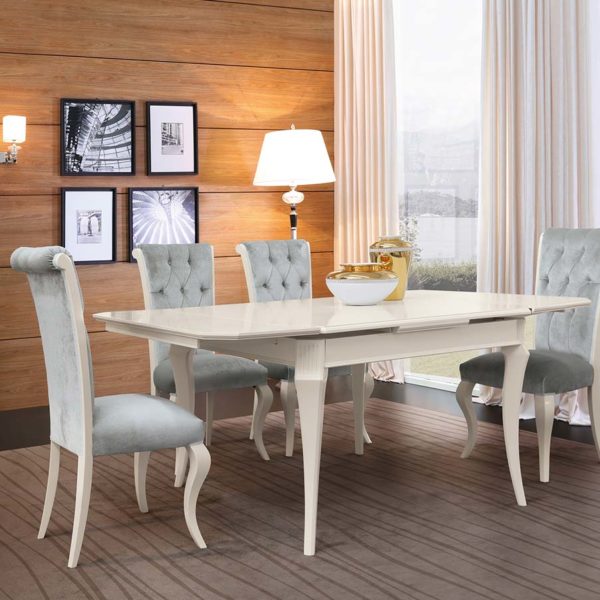tavolo allungabile elegante di lusso in legno in stile contemporaneo
