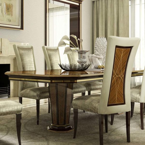 tavolo elegante di lusso in legno in stile contemporaneo