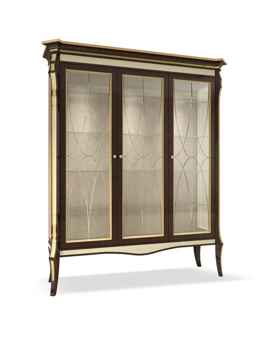 vetrina elegante di lusso in legno in stile contemporaneo