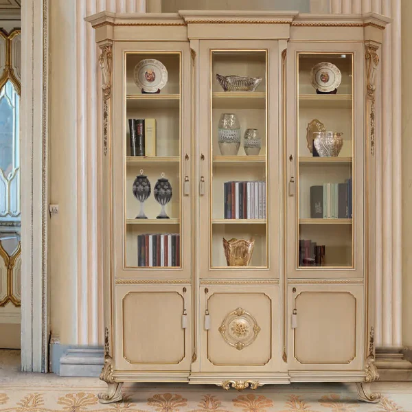 Prestige bookcase 3 doors made in italy su misura