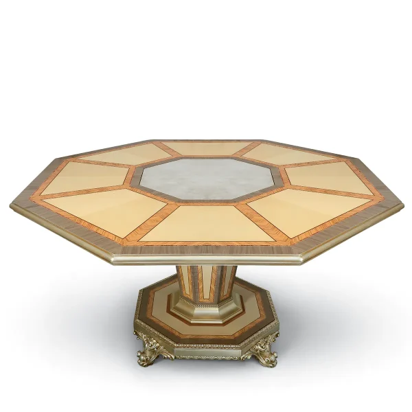 Octagonal table made in italy su misura
