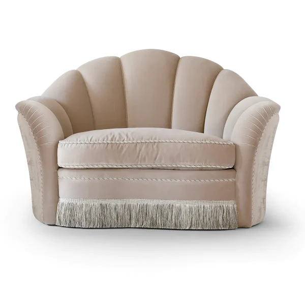 Flora armchair made in italy su misura