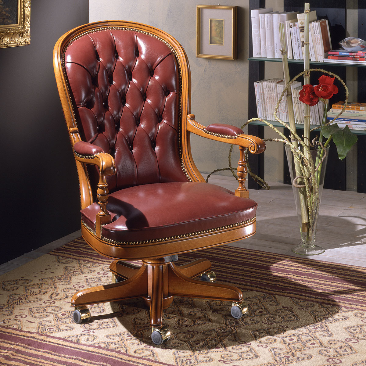 Office armchair “WASHINGTON” made in italy su misura 2