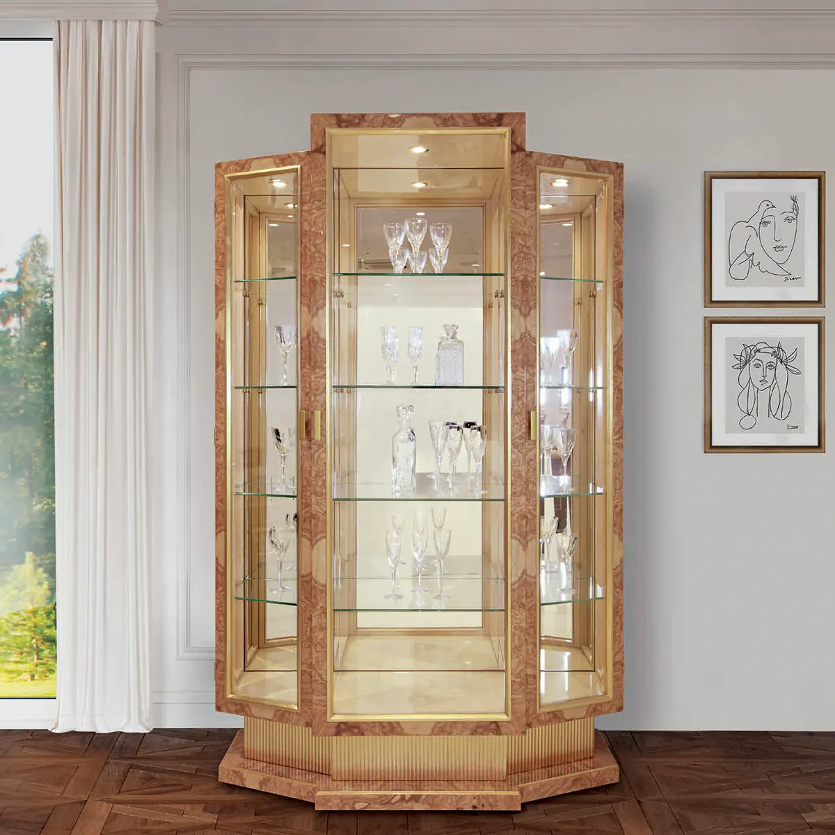 Display cabinet 3 doors made in italy su misura 3