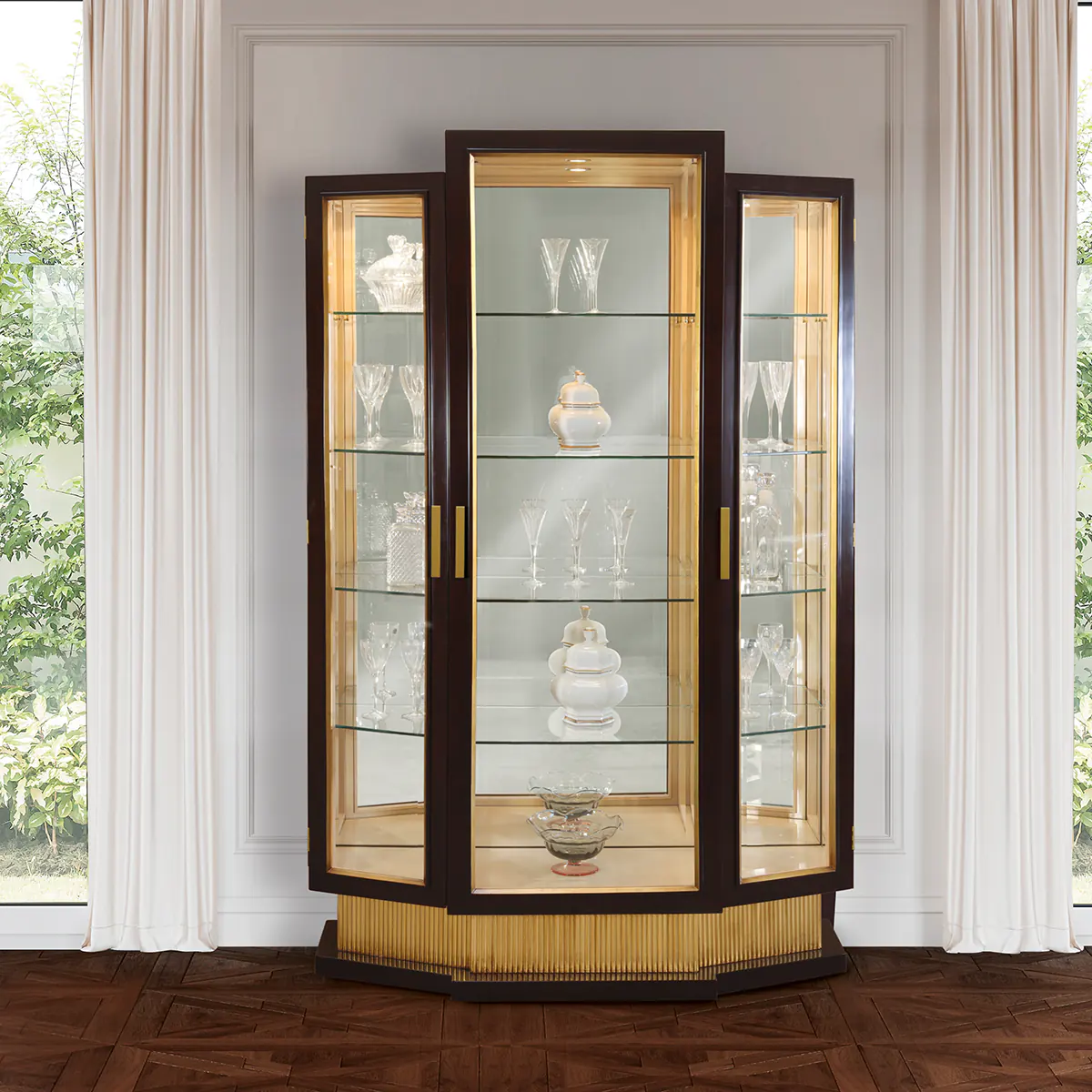 Display cabinet 3 doors made in italy su misura 7