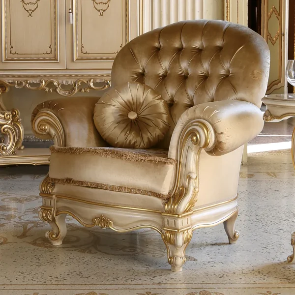 Louvre armchair made in italy su misura