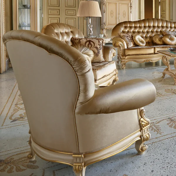 Louvre armchair made in italy su misura 3