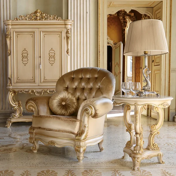 Louvre armchair made in italy su misura 2