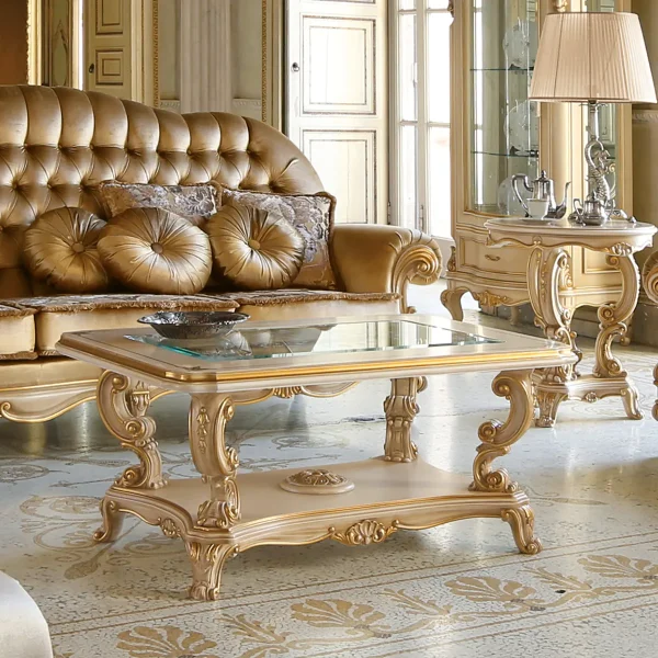 Louvre rectangular coffee table made in italy su misura