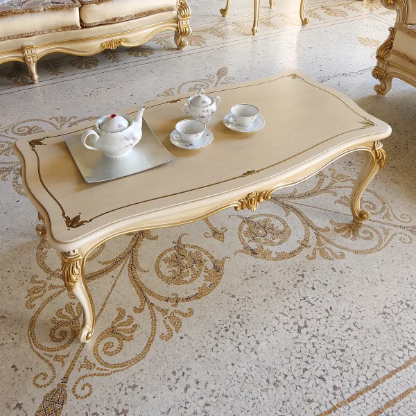 Louvre rectangular coffee table made in italy su misura