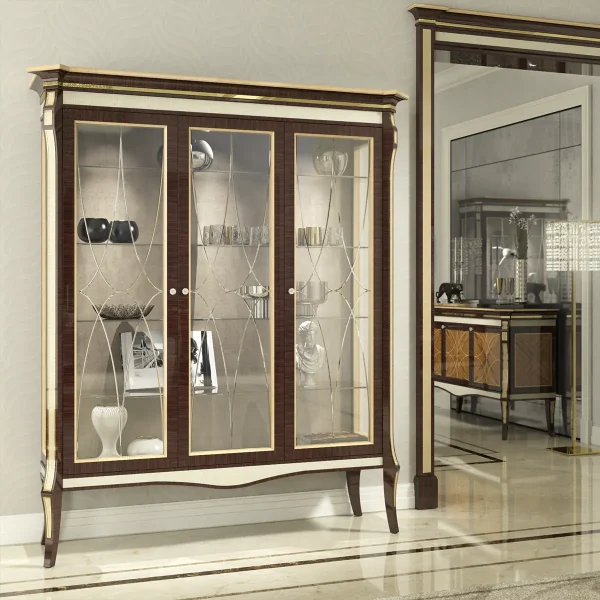 Monte Carlo LUX display cabinet 3 doors made in italy su misura