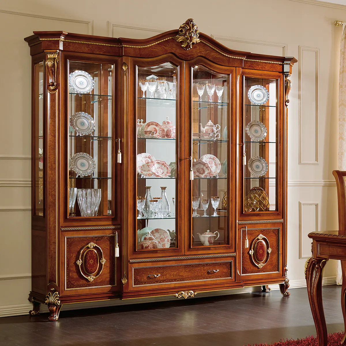 Display cabinet 4 doors made in italy su misura