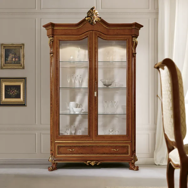 Prestige display cabinet 2 doors made in italy su misura 4