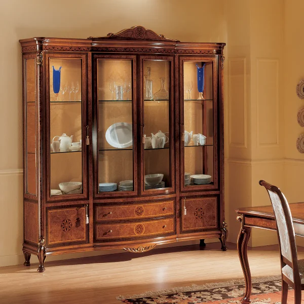 Royal display cabinet 4 doors made in italy su misura