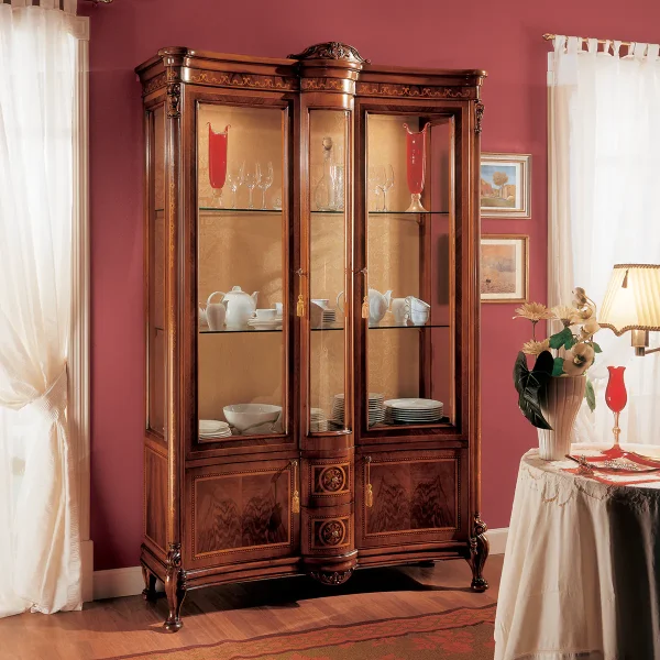Royal display cabinet 2 doors made in italy su misura