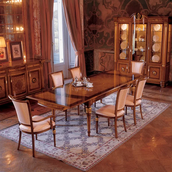 Senator rectangular table with side extensions made in italy su misura 2
