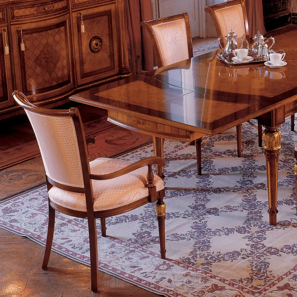 Senator rectangular table with side extensions made in italy su misura 3