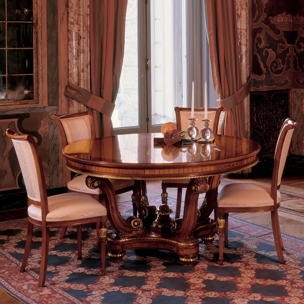 Senator round table with pedestal made in italy su misura