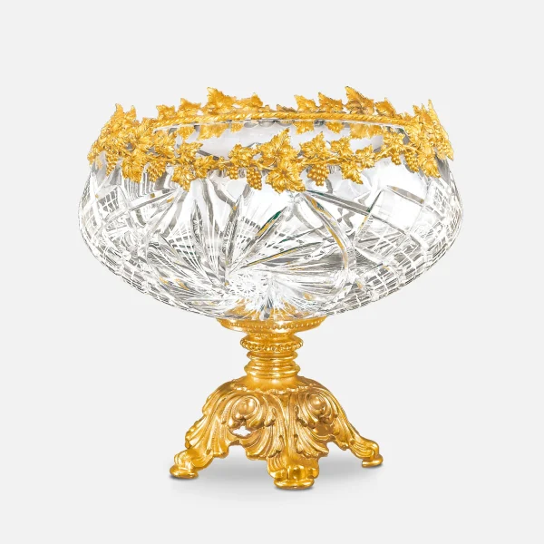 Fruit bowl with crystal made in italy su misura