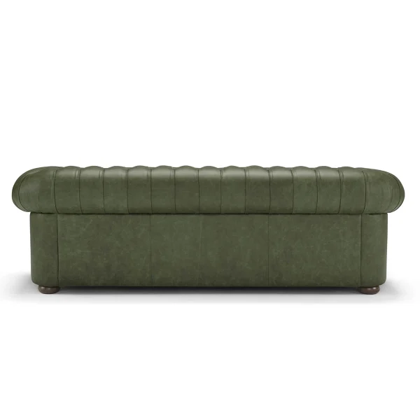 Three-seater leather Chesterfield sofa made in italy su misura 3