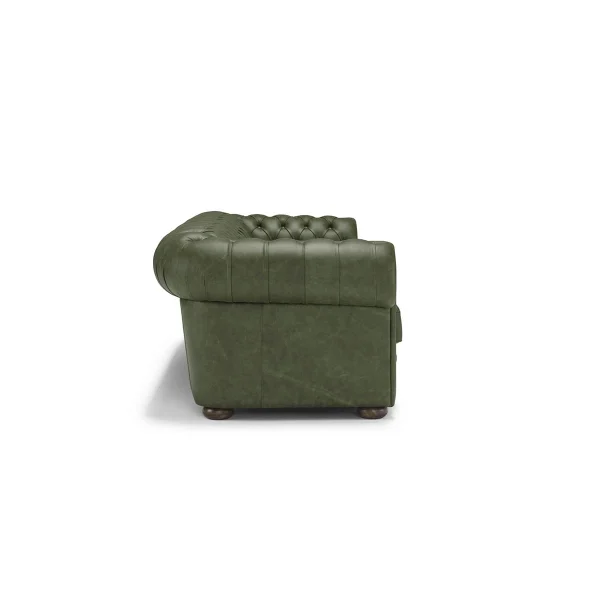 Three-seater leather Chesterfield sofa made in italy su misura 4