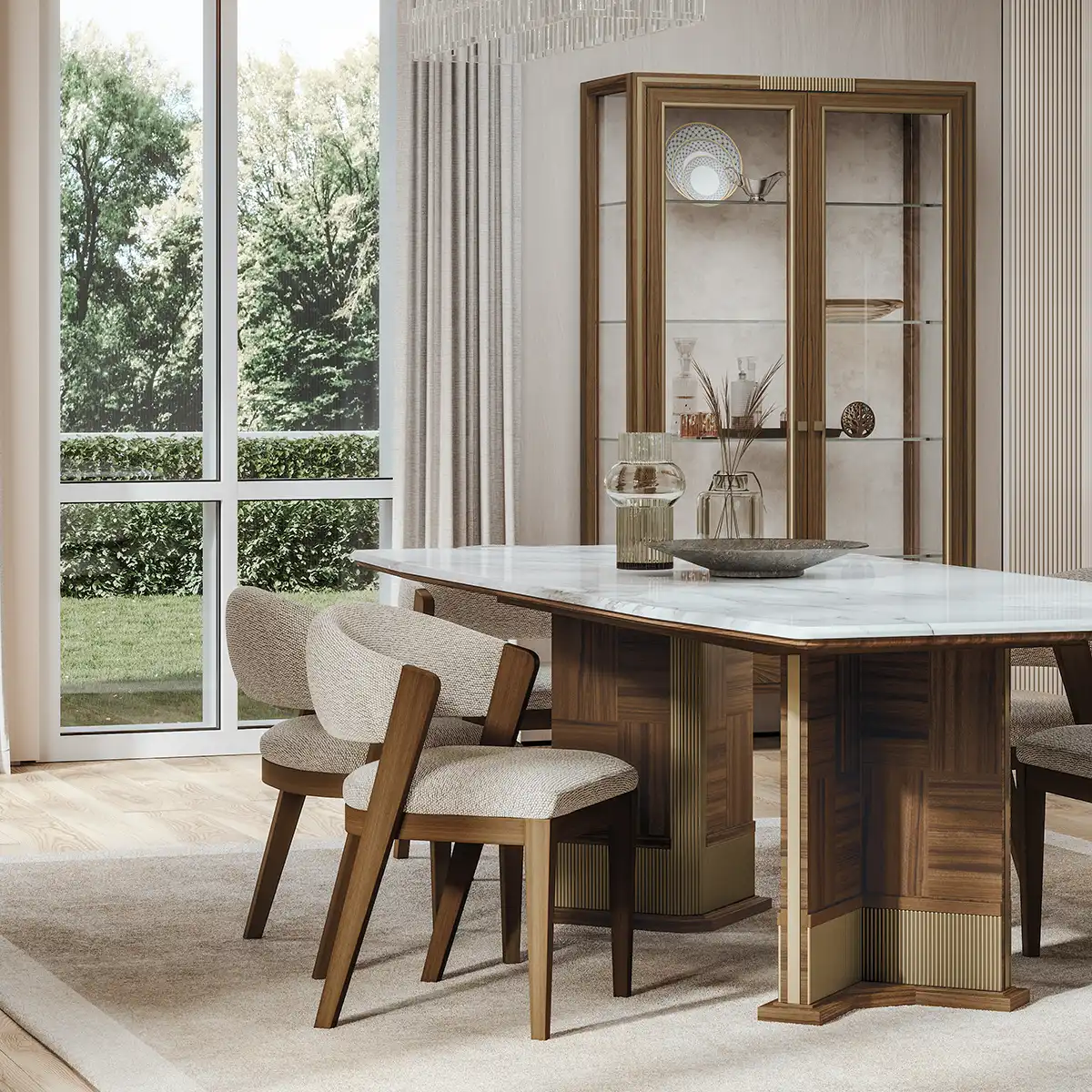 Brera table with marble top