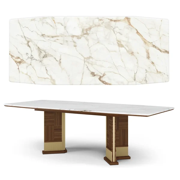 Brera table with marble top made in italy su misura 5