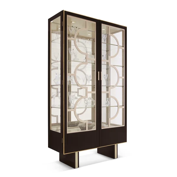 Fuji display cabinet 2 doors w/ pedestals made in italy su misura