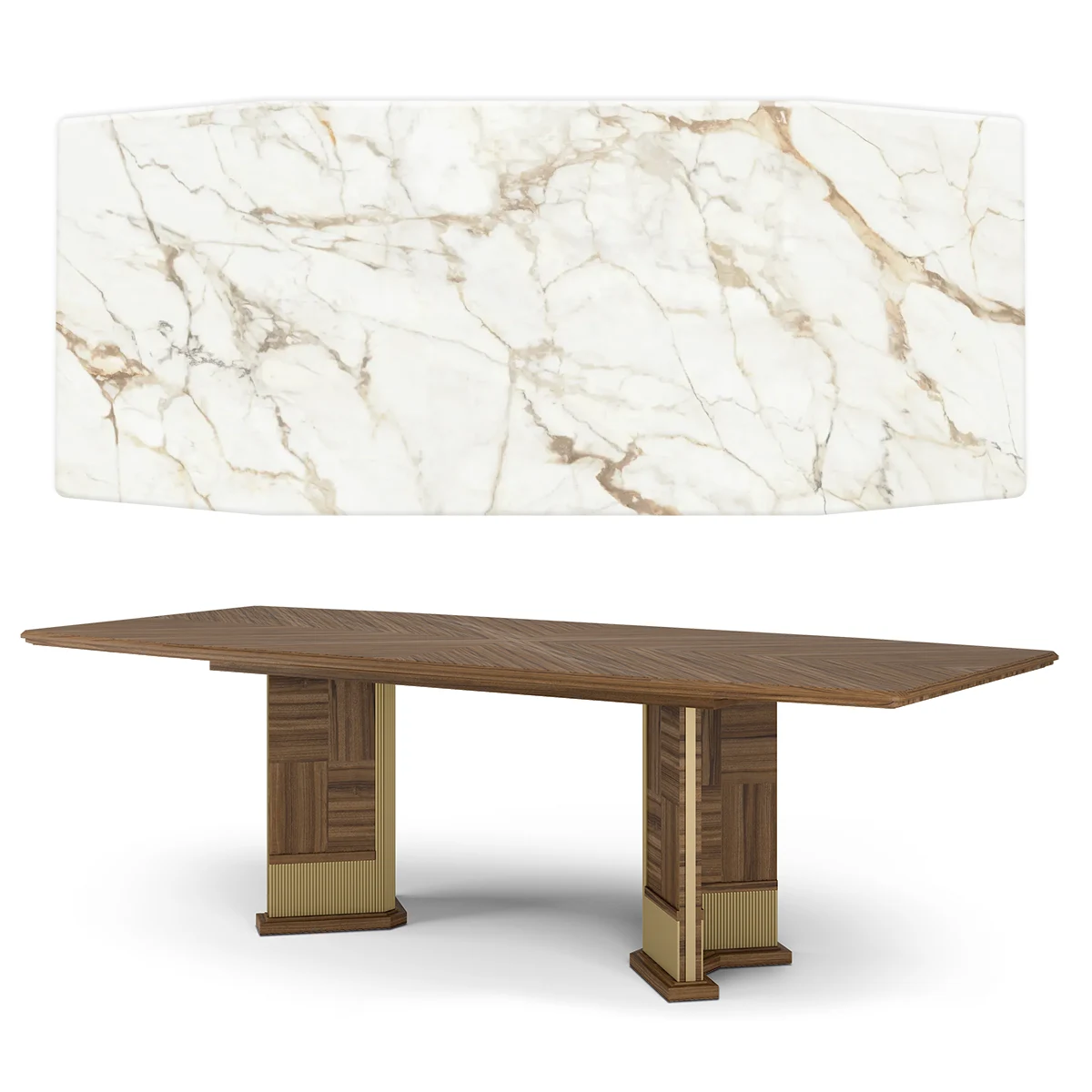 Brera table with wooden top made in italy su misura 3